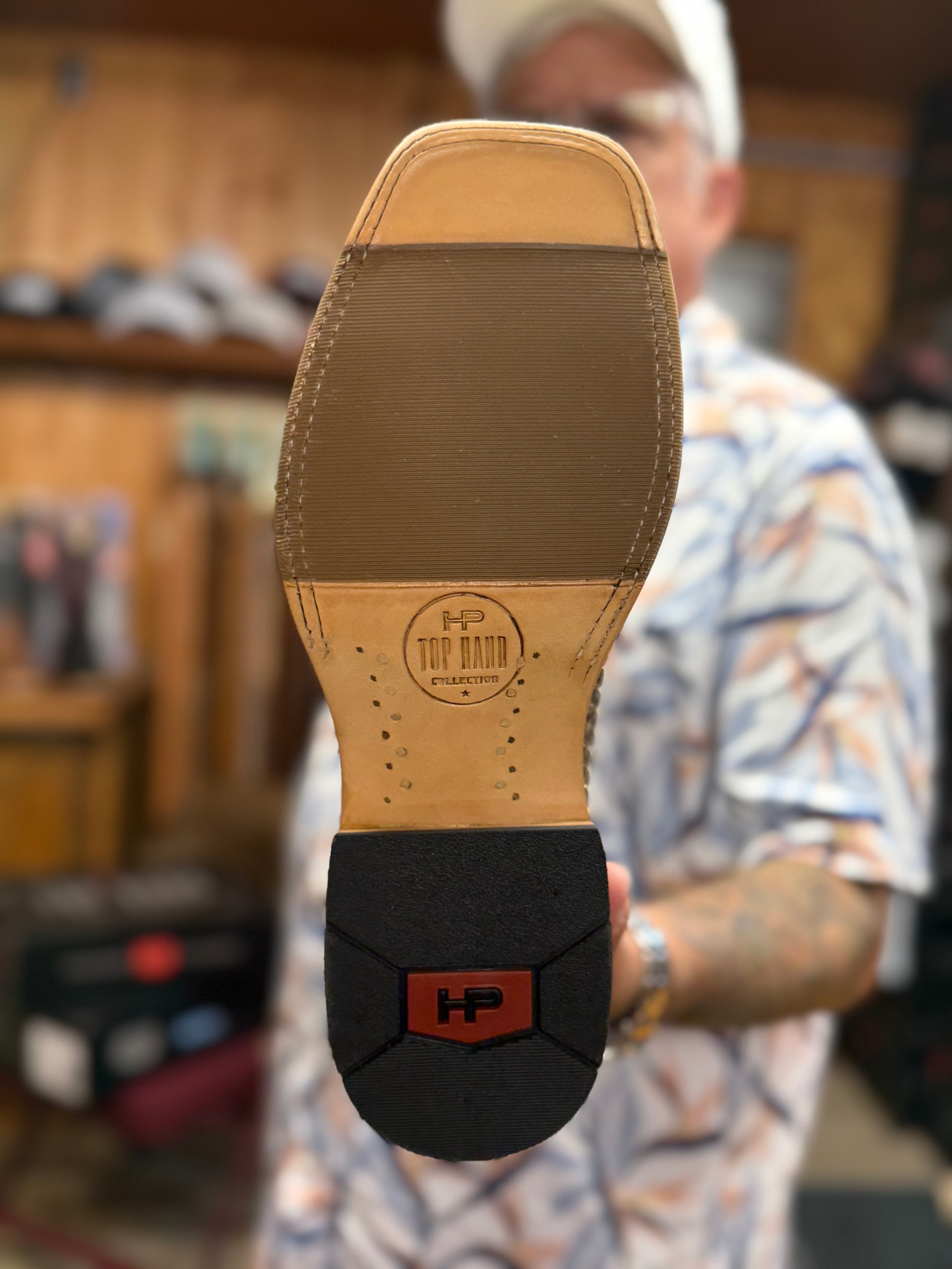 HP8077 - Horse Power Men's Mink Back Cut Python Cowboy Boots with Blue Jean Texas Tops