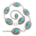 Ariat Women's Silver and Turquoise Concho Belt